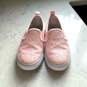 Cat & Jack slip on shoes, toddler girls size 10, sparkly pink